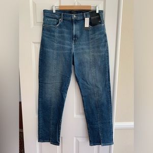 NWT Banana Republic Ankle Jeans: Blue Denim, Straight, Zip, 5 Pockets 32 Long
